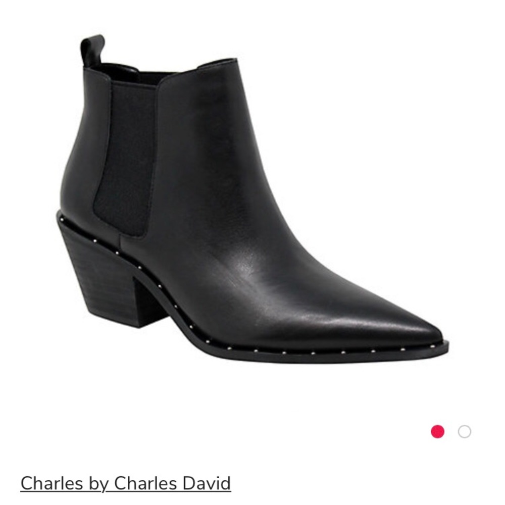 Brand new black leather bootie